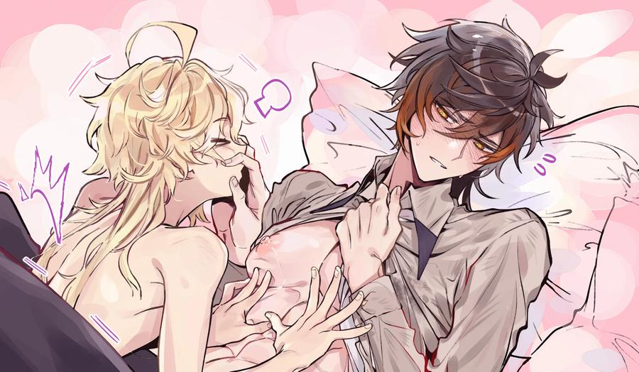 Genshin-Impact-Dj-Pixiv-Genshin-Impact-Characters-Zhongli-And-Kaveh-X-Alhaitham-By-Mob-Hwan-Uncensored-Eng page 9