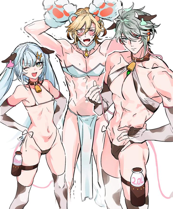 Genshin-Impact-Dj-Pixiv-Genshin-Impact-Characters-Zhongli-And-Kaveh-X-Alhaitham-By-Mob-Hwan-Uncensored-Eng page 138
