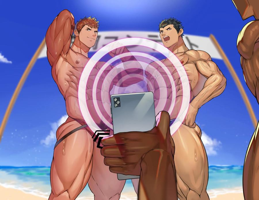 Hypnotic-Beach-A-Big-Cocked-Slut-Uses-A-Gay-Addicted-App-For-A-Sweaty-Orgy-At-Sea-By-Takao-No-Gami-Toiro-Jp page 51