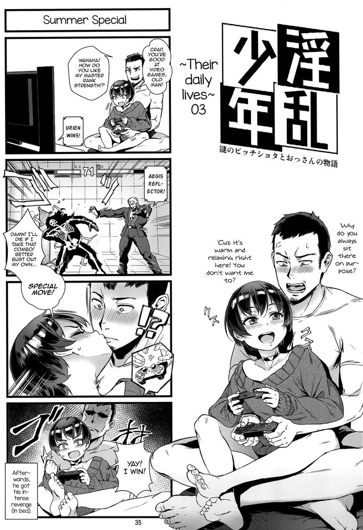Inran-Shounen-Nazo-No-Bitch-Shota-To-Ossan-No-Monogatari-Vol-2-By-Inran-Shounen-Jairou-Uncensored-Eng page 35